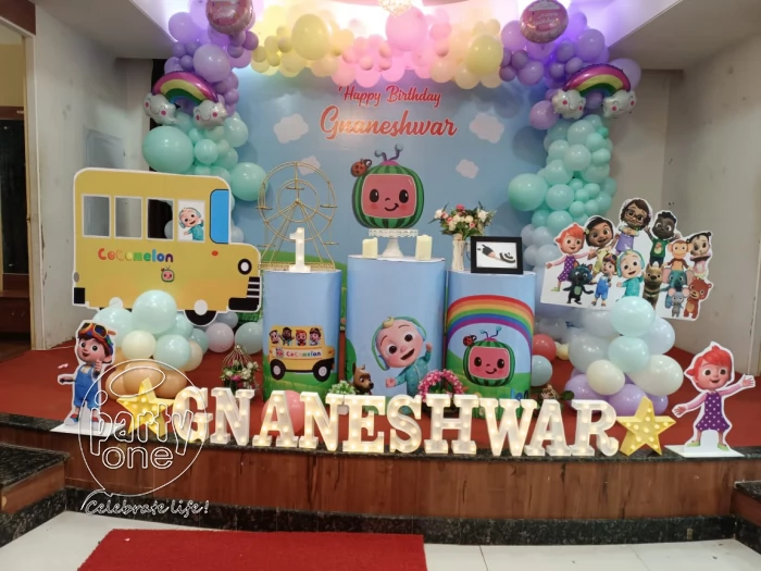 birthday Playful Cocomelon Theme Balloon Decor